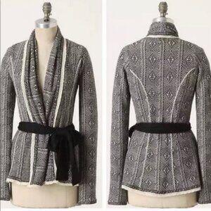 Anthropologie Sparrow Wrapped Diamonds Cardigan S